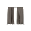 Beige Linen Curtains For Home Decor With Long Elegant Drapery Design