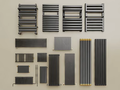Modern Stylish Radiators in Various Designs and Shapes for Home Use 3d model