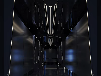 Modern KTV Interior Design With Lighting Effects Mirror Walls And Metal Accents 3d model
