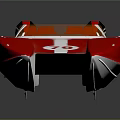 Red Racing Yacht With Sleek Design And Cockpit Seats