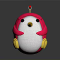 Cute Game And Movie Character Plush Toy With Pink Hat White Body And Yellow Feet