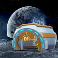 Fun Moon Theme Kids Playground with Tech Modules and 10 Models 3d model