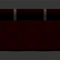 Maroon Leather Booth Sofa With Light Straps On Backrest And Comfortable Cushioned Seat