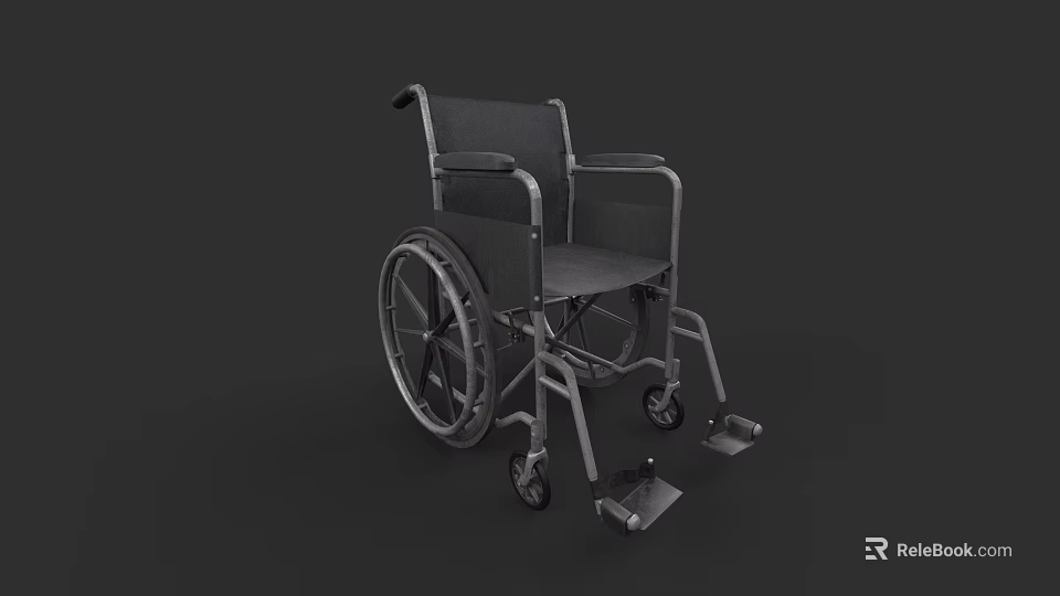 Medical Device Wheelchair Featuring Lightweight Frame Ergonomic Seat Large Wheels And Footrests 3d model 