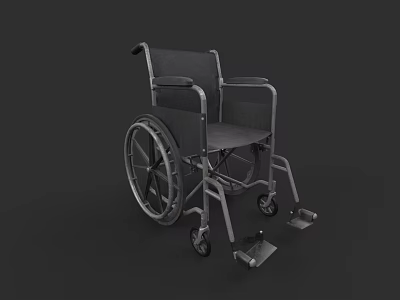 Medical Device Wheelchair Featuring Lightweight Frame Ergonomic Seat Large Wheels And Footrests 3d model