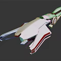 Futuristic White Red Sleek Spaceship Design For Cosmic Exploration And Travel