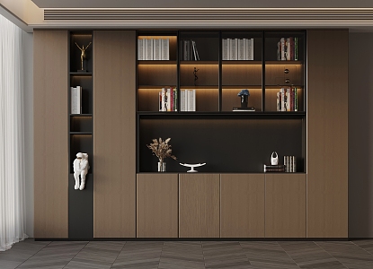 012 bookcase Italian bookcase 3d model