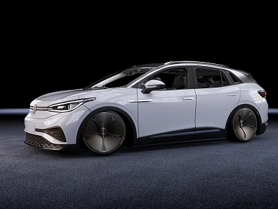 White Modern SUV Car With Streamlined Body Black Alloy Wheels And Sleek Design 3d model