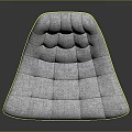 Modern Gray Fabric Chair With Tufted Design And Wooden Legs Contemporary Home Furniture