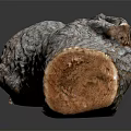 Wooden Stone Log Shaped Decorative Item With Natural Texture And Surface Details