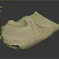 Beige Soft Fabric Storage Bag With Wrinkled Texture For Everyday Household Use
