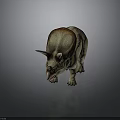 Detailed Triceratops Dinosaur 3D Model With Large Frill Sharp Horns And Realistic Skin