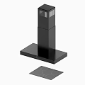 Sleek Black Kitchen Appliances With Range Hood Induction Cooktop And Pot Grid
