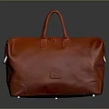 Orange Textured Leather Tote Bag With Top Handles And Spacious Design