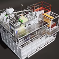 Industrial Structural Components With Metal Framework Platforms Railings And Equipment