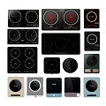 Modern Induction Cooker Embedded Induction Cooker Light Wave Cooker Induction Cooker Double Stove Multi Stove Induction Cooker Induction Cooker Integrated Panel 3d model