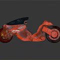 Red Citroen Motorcycle Model Featuring Black Seat And Unique Design