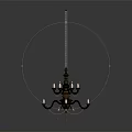 Classic Vintage Metal Chandelier Design With Crystal Decorations And Candle Shaped Bulbs