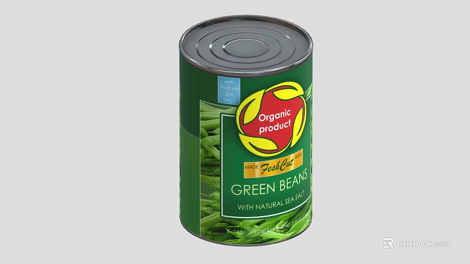 Organic Canned Green Beans With Natural Flavor Healthy Choice For Daily Use 3d model 