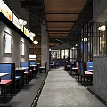 Hot Pot Restaurant Interior Design With Lantern Lights Wooden Tables And Brick Decor