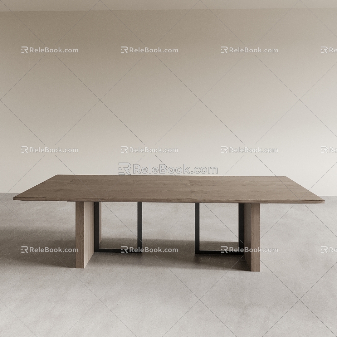 Tea Table Dining Table Long Table Desk Desk Conference Table 3d model