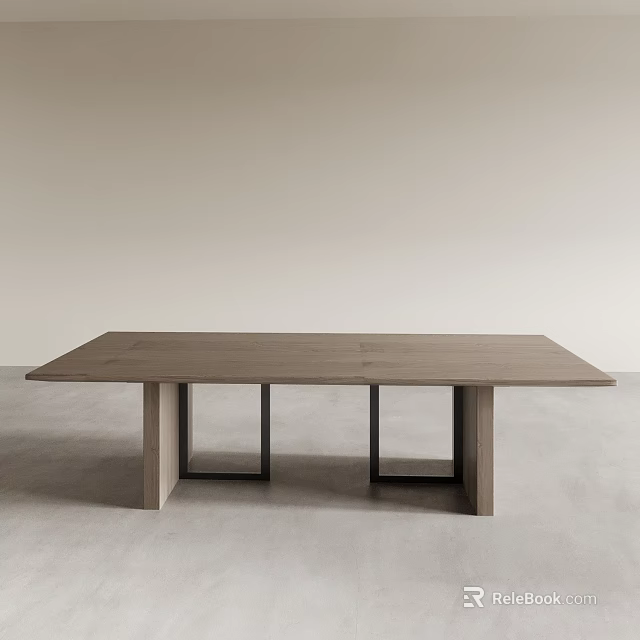 Modern Minimalist Wooden Tea Table And Chairs With Clean Lines And Sturdy Structure 3d model 