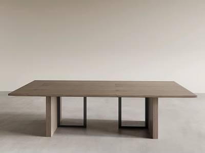 Modern Minimalist Wooden Tea Table And Chairs With Clean Lines And Sturdy Structure 3d model