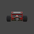 White And Red Formula Race Car With Shell Honda Logos And Number Two 3d model