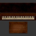 European Piano Antique Piano 3d model