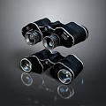 Stunning Natural Landscape Scenery Observed Through Black Binoculars On Clear Day