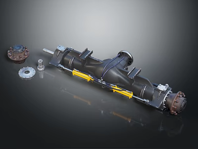 High Quality Automotive Drive Axle Assembly With Bearings And Gaskets Components 3d model