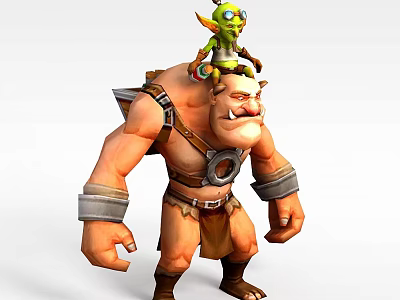 Tech Exhibition Hall Showcasing 3D Orc and Goblin Character Models 3d model