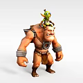 Tech Exhibition Hall Showcasing 3D Orc and Goblin Character Models