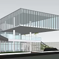Modern Club Building Simple Sales Department Club 3d model