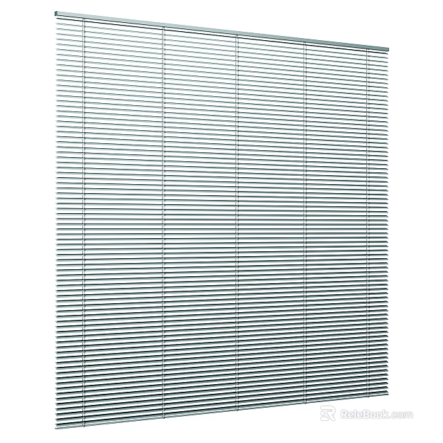 Modern Window Blinds With Horizontal Slats For Light Control And Privacy Management 3d model 