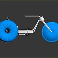 Stylish Blue Wheeled Tricycle Model Featuring White Frame And Comfortable Seat