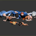 Modern multi-person 3d model