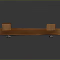Rustic Wooden Sign With Natural Texture Metal Screws And Support Legs