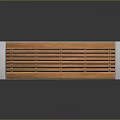 Modern Simple Bench Design With Concrete Base And Wooden Slat Seat