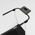 Modern Home Treadmill With Digital Display Sleek Black White Frame For Fitness Training