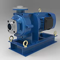 Two Blue Industrial Pumps Featuring Motors And Bases For Industrial Equipment