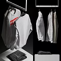 Hangers With Gray And White Sweatshirts Hanging For Clothing