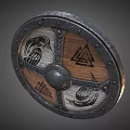 Game Shield Hand-drawn Shield Cartoon Shield Medieval Shield Western Shield Low Face Number Low Model Simple Model Game Sub-era Film and Television Level Super Realism 3d model