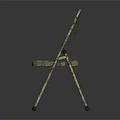 Folding Leisure Chair With Number 04 Vintage Design Metal Frame And Patterned Seat