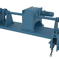 Blue Public Utility Mechanical Device With Chains Shafts And Base Structure