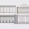 Various Wrought Iron Railings With Decorative Spiked Tops Ornate Patterns And Curved Designs