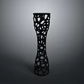 Decorative Modern Lighting Combination With Black Hollow Out Design And Tall Columnar Shape