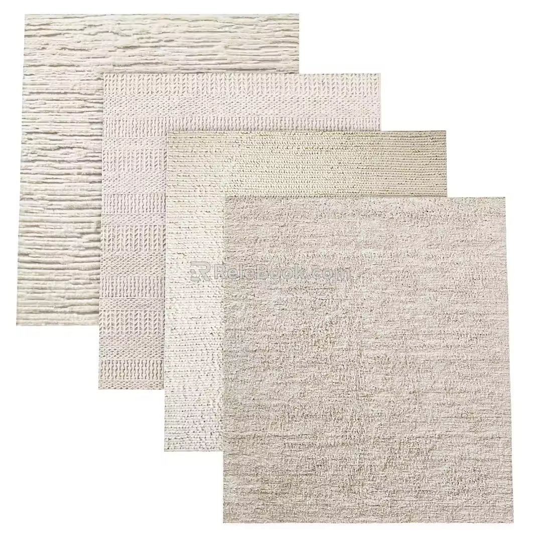 Modern Square Carpet Combo 3d model
