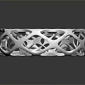 Modern Metallic Bracelet With Hollow Geometric Pattern And Smooth Shiny Surface 3d model