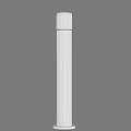 Modern Outdoor Light With Sleek Black Cylindrical Design And Transparent Top For Garden